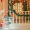 9FT Artificial Christmas Garland Pre-Lit with 50 LED Lights, Battery Powered, Decorated with Snowflakes, Pine Cones, Red Berries, Needle for Mantle Stairs, Indoor Outdoor Decorations